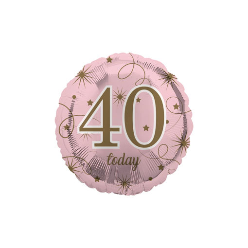 Picture of AGE 40 PINK FOIL BALLOON 18 INCH